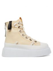 Inuikii Trampki Matilda Canvas High 30103-025 Beżowy. Brązowe trampki Inuikii, bez wzorów, z materiału, bez zapięcia. Za 849.99 zł.