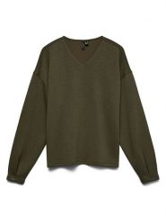 Vero Moda Bluza w kolorze khaki rozmiar: XS. Brązowe bluzy Vero Moda, xs, bez wzorów, bez kaptura. Za 109.95 zł.