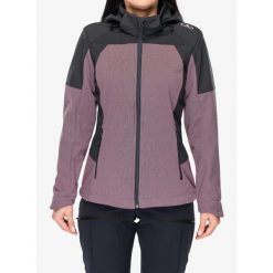 Kurtka softshell damska CMP Larisa. Czerwone kurtki sportowe CMP, bez wzorów, z softshellu, bez kaptura, trekkingowe. Za 314.99 zł.