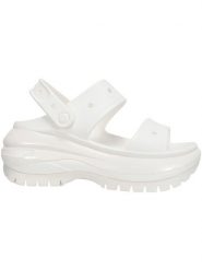 Crocs Sandały "Mega Crush" w kolorze białym na koturnie rozmiar: 43/44. Białe sandały Crocs, bez wzorów, bez obcasa, na koturnie, bez zapięcia. Za 162.11 zł.