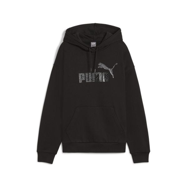 Damska bluza z kapturem ESS+ ANIMAL PUMA Black. Czarne bluzy Puma, s, bez wzorów, z materiału, z kapturem. W wyprzedaży za 197.25 zł.