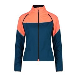 Bluza damska rowerowe CMP 31A2556. Niebieskie bluzy CMP, l, bez wzorów, z softshellu, z kapturem. W wyprzedaży za 398.99 zł.