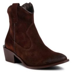Gino Rossi SAORI-01 Brązowy. Brązowe botki Gino Rossi, bez wzorów, ze skóry, bez obcasa, bez zapięcia. Za 379.99 zł.