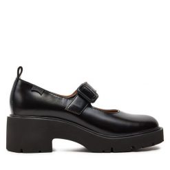 Półbuty Camper. Czarne czółenka Camper, bez wzorów, bez obcasa, na obcasie, bez zapięcia. Za 529.99 zł.