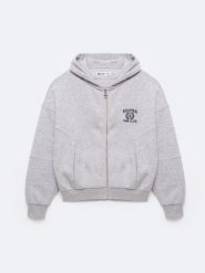 Bluza damska z kapturem rozpinana szara Madelina 901. Szare bluzy Big Star, l, bez wzorów, z dresówki, z kapturem. Za 249.99 zł.