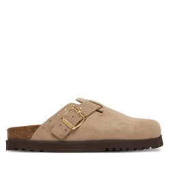 Klapki Scholl. Brązowe klapki Scholl, bez wzorów, bez obcasa. Za 505.99 zł.