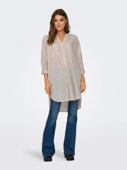ONLY Tunika w kolorze beżowym rozmiar: L/XL. Brązowe tuniki Only, l, bez wzorów, z bawełny, bez kołnierzyka, bez ramiączek. Za 124.95 zł.