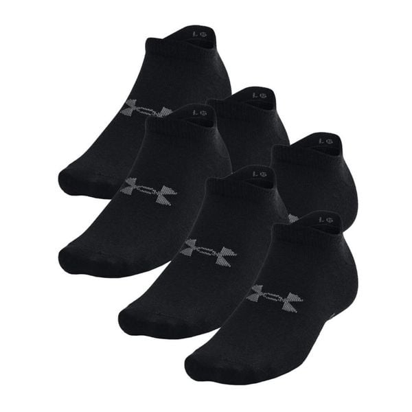 Skarpety Under Armour Essential No Show (6 par). Czarne skarpety Under Armour, bez wzorów, z materiału. Za 92.70 zł.