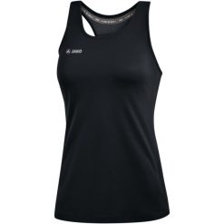 Damski tank top Jako top Run 2.0. Czarne topy JAKO, bez wzorów, bez kołnierzyka, bez ramiączek. Za 127.00 zł.