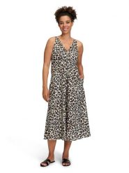 Vera Mont Sukienka w kolorze kremowo-jasnobrązowym rozmiar: 40. Brązowe sukienki Vera Mont, bez wzorów, z bawełny, bez kołnierzyka, bez ramiączek, midi. Za 173.99 zł.