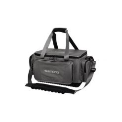 Duża torba wędkarska Shimano. Czarne torby na ramię Shimano, bez wzorów, z materiału, na ramię, duże, bez dodatków. Za 494.65 zł.