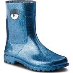 Kalosze CHIARA FERRAGNI - 18AI-CF2176 Blu. Niebieskie kalosze Chiara Ferragni, bez wzorów, z tworzywa sztucznego. W wyprzedaży za 479.00 zł.