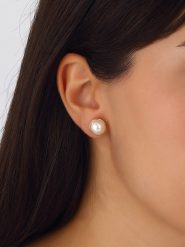 Luja Bijoux Pozłacane kolczyki-wkrętki z perłami rozmiar: onesize. Żółte kolczyki Luja Bijoux, z perłą, pozłacane. Za 39.95 zł.
