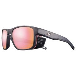 Okulary górskie JULBO SHIELD M czarne Spectron kat.4. Czerwone okulary przeciwsłoneczne JULBO, bez wzorów, sportowe. Za 408.99 zł.