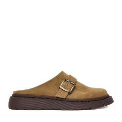 Klapki DeeZee. Brązowe klapki DeeZee, bez wzorów, bez obcasa. Za 139.99 zł.