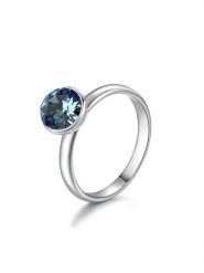 METROPOLITAN Pierścionek z kryształem Swarovski rozmiar: 52. Niebieskie pierścionki METROPOLITAN, z kryształem, z mosiądzu. Za 57.20 zł.