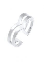 Elli Damy otwarte w kształcie litery V Geo Angle Basic Shine w 925 Sterling Silver Pierścionki 1 ct Damski. Szare pierścionki Elli, srebrne. Za 249.89 zł.