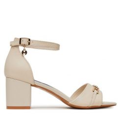 Sandały MEXX. Brązowe sandały Mexx, bez wzorów, bez obcasa, na słupku, bez zapięcia. Za 179.99 zł.