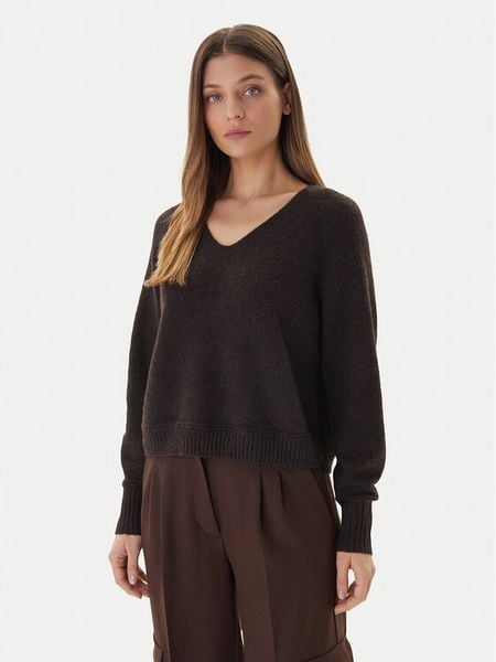 Vero Moda Sweter Aquarius 10331898 Brązowy Regular Fit. Brązowe swetry Vero Moda, s, bez wzorów, z syntetyku, bez ramiączek. Za 89.99 zł.