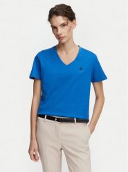Beverly Hills Polo Club T-Shirt P-SS26W-TS516518 Niebieski Regular Fit. Niebieskie koszulki polo Beverly Hills Polo Club, xs, bez wzorów, z bawełny, bez kołnierzyka, bez ramiączek. Za 139.99 zł.