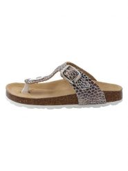 Billowy Japonki w kolorze srebrno-brązowym rozmiar: 40. Brązowe klapki Billowy, bez wzorów, z otwartym noskiem, bez obcasa. Za 114.98 zł.