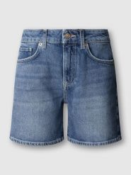 Pepe Jeans Bermudy dżinsowe w kolorze niebieskim rozmiar: W30. Niebieskie szorty Pepe Jeans, z aplikacjami, z jeansu, klasyczne, z podwyższonym stanem. Za 154.07 zł.