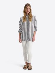 Timezone Koszula - Loose fit - w kolorze granatowym rozmiar: M. Niebieskie koszule Timezone, m, bez wzorów, bez kołnierzyka, bez ramiączek. Za 170.87 zł.