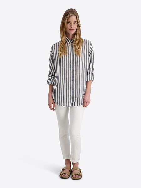 Timezone Koszula - Loose fit - w kolorze granatowym rozmiar: M. Niebieskie koszule Timezone, m, bez wzorów, bez kołnierzyka, bez ramiączek. Za 156.24 zł.