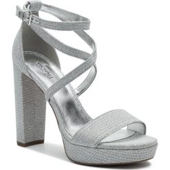 Sandały MICHAEL MICHAEL KORS - Charlize Platform Glitter 40T9CHHS1D Silver. Szare sandały MICHAEL Michael Kors, bez wzorów, z materiału, eleganckie, bez obcasa, na obcasie, bez zapięcia. Za 699.00 zł.