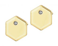Kolczyki z żółtego złota z brylantami - 0,01 ct - próba 375. Żółte kolczyki Apart, z brylantem, złote. W wyprzedaży za 601.30 zł.