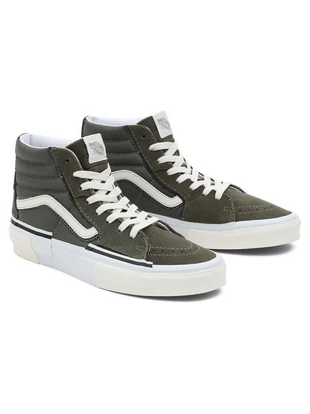 Vans Sneakersy "SK8-Hi Reconstruct" w kolorze khaki rozmiar: 38. Brązowe trampki Vans, bez wzorów, za kostkę, bez zapięcia. Za 99.80 zł.