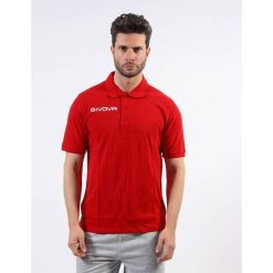 Koszulka polo Givova Polo Cotone Piquet Summer Red 2xl. Czerwone koszulki polo Givova, na lato, xl, bez wzorów, z bawełny, bez kołnierzyka, bez ramiączek. Za 62.52 zł.