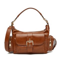 Torebka Badura. Brązowe torebki klasyczne Badura, bez wzorów, bez dodatków. Za 349.99 zł.