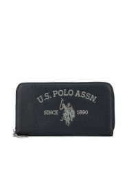 U.S. Polo Assn. Portfel WIUXT8413WVP Czarny. Czarne portfele U.S. Polo Assn., bez wzorów, z tworzywa sztucznego. Za 139.99 zł.