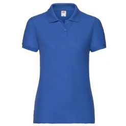 Koszulka Polo Damska 65/35. Niebieskie koszulki polo FRUIT OF THE LOOM, s, bez wzorów, bez kołnierzyka, bez ramiączek. Za 63.99 zł.