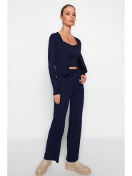 Trendyol 3-częściowy zestaw w kolorze granatowym rozmiar: L. Niebieskie swetry Trendyol, l, bez wzorów, bez ramiączek. Za 147.91 zł.