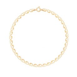 Bransoletka ze złota próby 375 ze splotem w kształcie serca. Żółte bransoletki Lilou, złote. Za 798.00 zł.