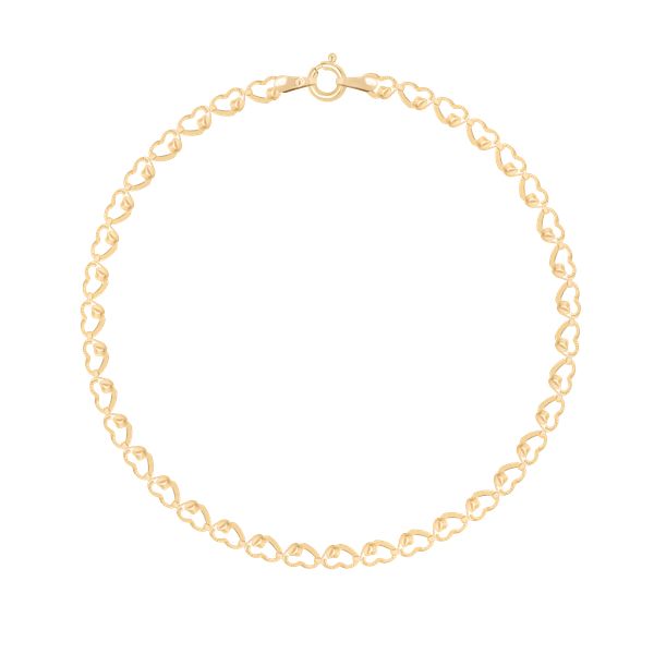 Bransoletka ze złota próby 375 ze splotem w kształcie serca. Żółte bransoletki Lilou, złote. Za 798.00 zł.