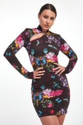 Sukienka mini we wzór VERSACE JEANS COUTURE. Sukienki Versace Jeans Couture, bez wzorów, z jeansu, bez kołnierzyka, bez ramiączek, mini. Za 1,259.00 zł.
