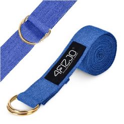 Pasek do jogi 4FIZJO 300 cm. Niebieskie paski 4FIZJO, bez wzorów, z bawełny, sportowe. Za 24.99 zł.
