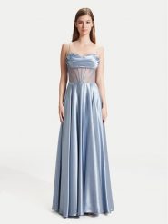 Hey Kyla Sukienka wieczorowa 5AG019HK Błękitny Slim Fit. Niebieskie sukienki Hey Kyla, bez wzorów, z syntetyku, wizytowe, bez kołnierzyka, bez ramiączek. Za 609.99 zł.