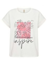 Soyaconcept Koszulka "Rina" w kolorze białym rozmiar: XL. Białe bluzki Soyaconcept, xl, bez wzorów, z bawełny, bez kołnierzyka, bez ramiączek. Za 70.08 zł.