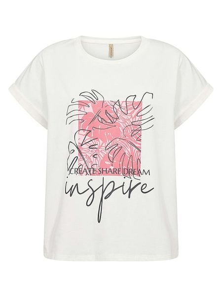 Soyaconcept Koszulka "Rina" w kolorze białym rozmiar: XL. Białe bluzki Soyaconcept, xl, bez wzorów, z bawełny, bez kołnierzyka, bez ramiączek. Za 47.95 zł.