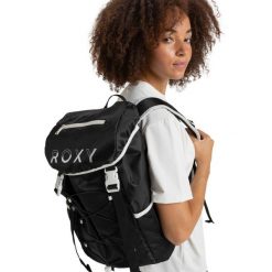Plecak dla Kobiety COASTAL HIKING Czarny. Szare plecaki Roxy, bez wzorów, z materiału. W wyprzedaży za 188.99 zł.