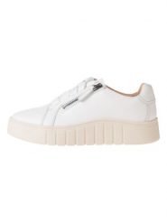 Clarks Skórzane sneakersy "Mykah Joy" w kolorze białym rozmiar: 41. Białe trampki Clarks, bez wzorów, bez zapięcia. Za 204.95 zł.