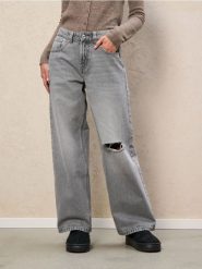 Jeansy loose fit - szary. Szare jeansy Sinsay, l, bez wzorów. Za 69.99 zł.
