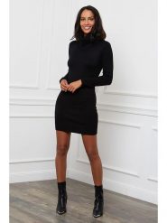 Soft Cashmere Sukienka dzianinowa w kolorze czarnym rozmiar: 34/36. Czarne sukienki Soft Cashmere, bez wzorów, z dzianiny, klasyczne, bez kołnierzyka, bez ramiączek, mini. Za 65.85 zł.