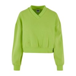 Bluza damska v-neck Urban Classics. Żółte bluzy Urban Classics, bez wzorów, bez kaptura. Za 175.50 zł.