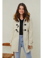 Curvy Lady Płaszcz przejściowy w kolorze beżowym rozmiar: 40/42. Brązowe płaszcze Curvy Lady, bez wzorów, bez kaptura. Za 114.44 zł.
