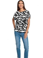 Heine Bluzka w kolorze czarno-kremowym rozmiar: 34. Brązowe bluzki Heine, bez wzorów, bez kołnierzyka, bez ramiączek. Za 43.99 zł.